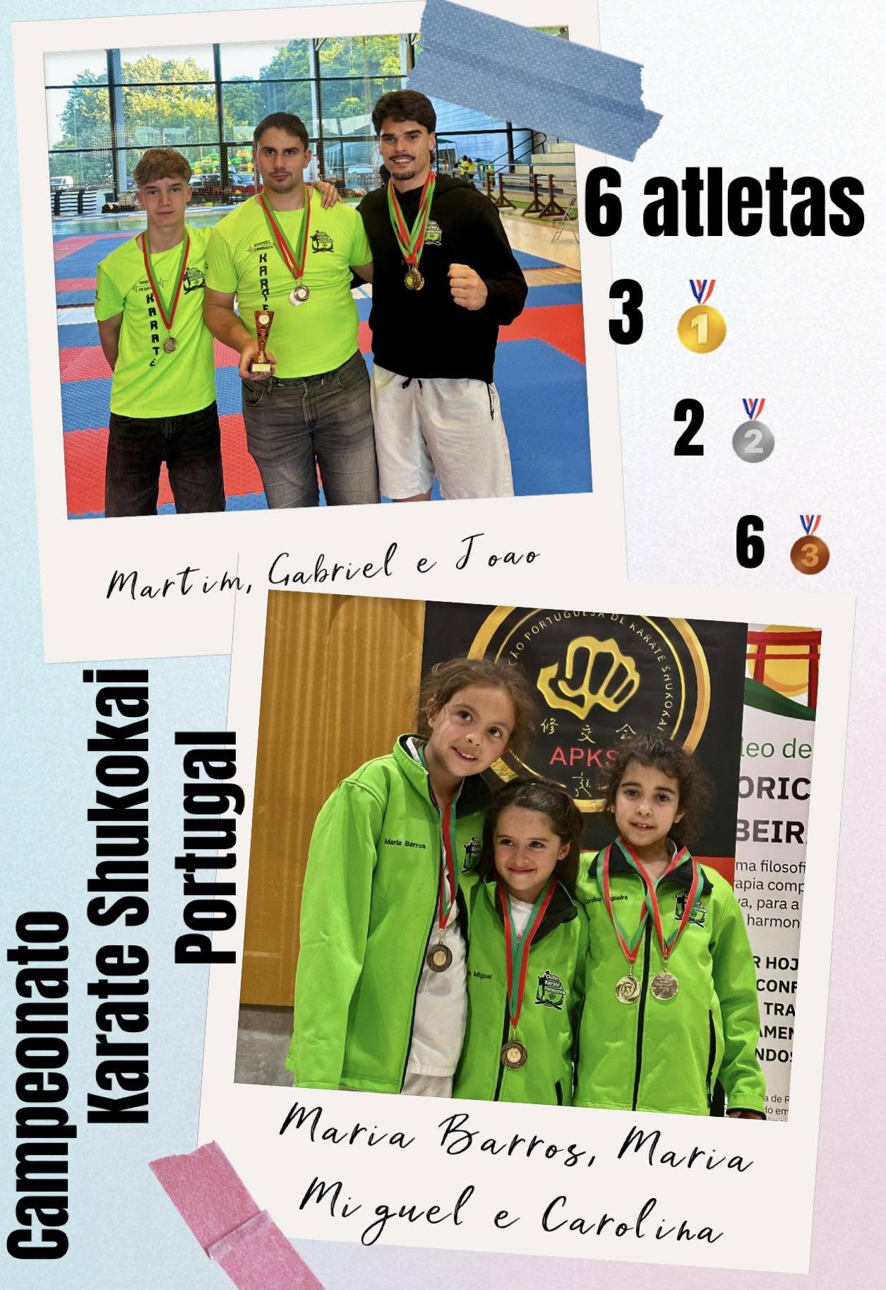 Campeonato Karate Shukokai Portugal — 6 atletas medalhados